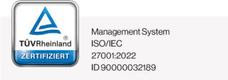 TÜV Siegel ISO/IEC 27001